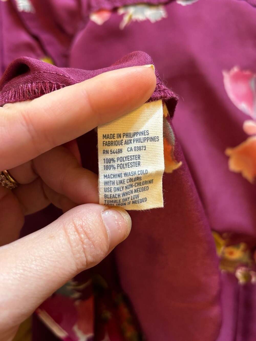 American Eagle Outfitters Purple Floral Tiered Button-Down Midi Dress Size 6 - Picture 6 of 7